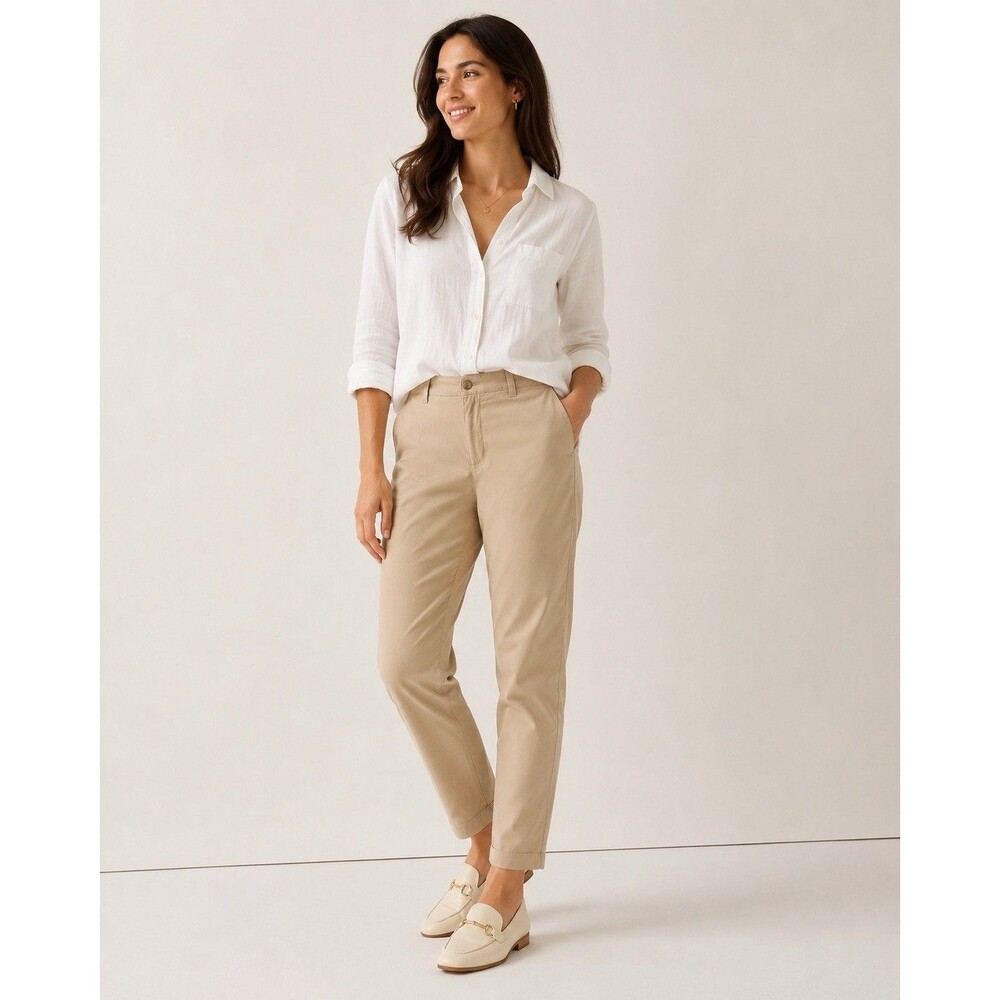 Pact Boulevard Brushed Chino Pants in Sesame Size S